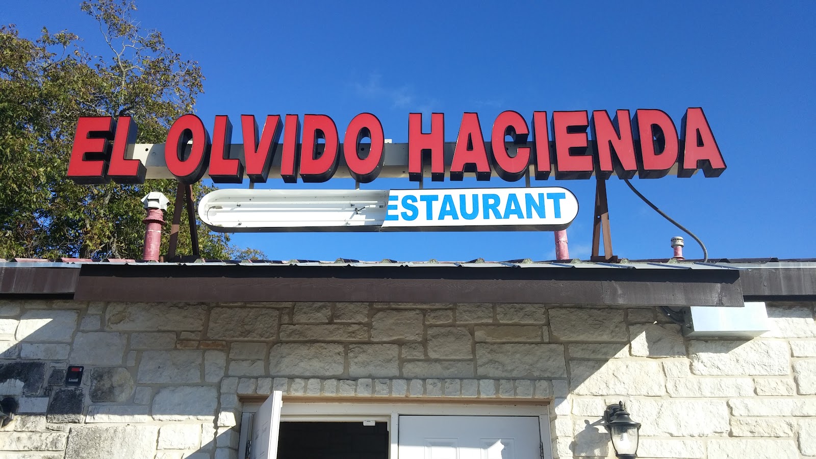 El Olvido Hacienda storefront and dining area
