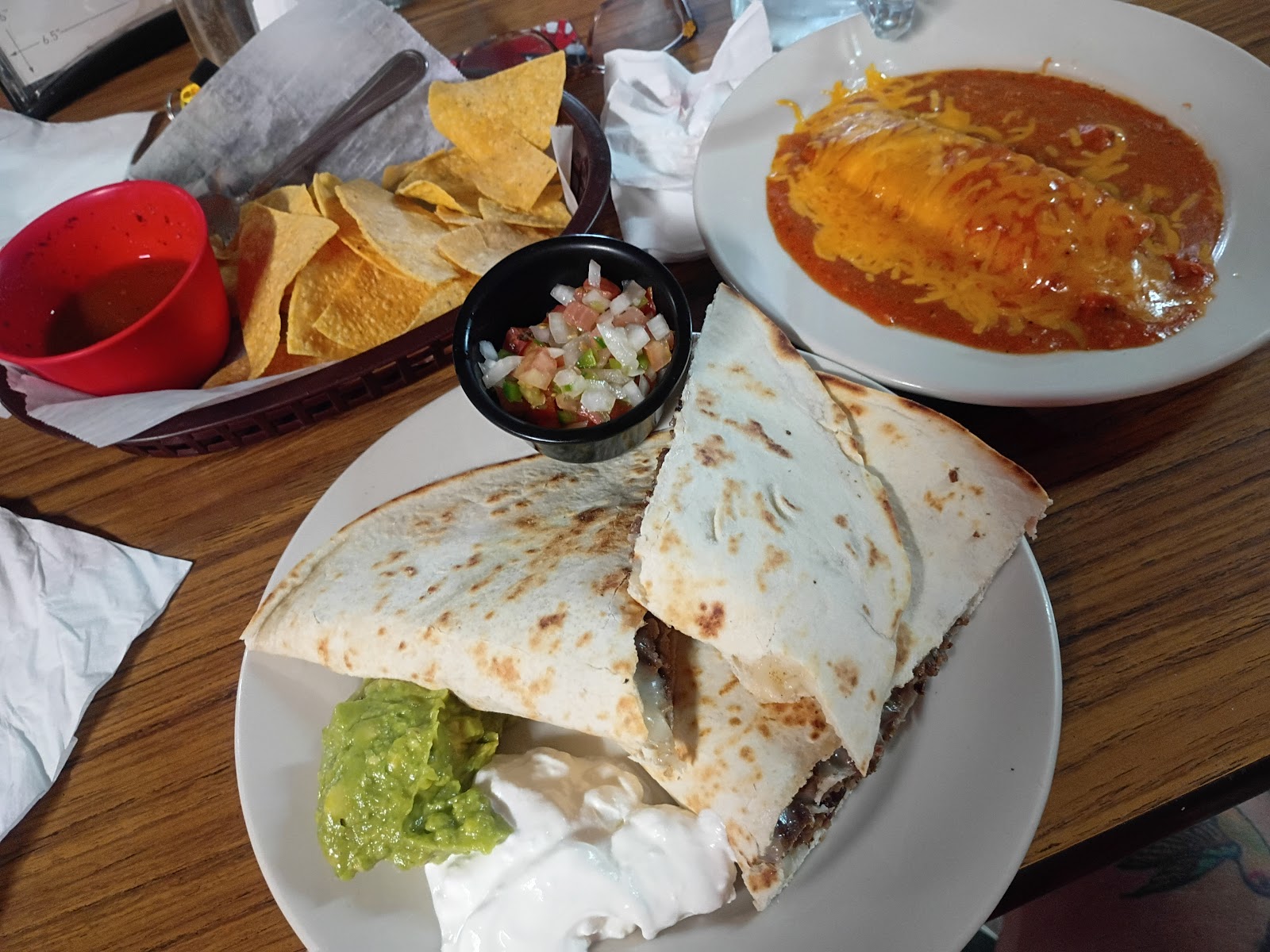 Fresh Tex-Mex dish served at El Olvido Hacienda